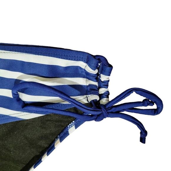 Bikini Sexy Plus Size Blue White Striped BRAND NEW Bathing Swim Suit Two Piece - Picture 5 of 11